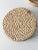 Tan Vintage Woven Pastel Round Basket Box For Sale - Image 8 of 11