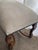 Kreiss Collection Original Beige Gorgeous Large Ottoman Studded With Wood Legs For Sale - Image 9 of 12