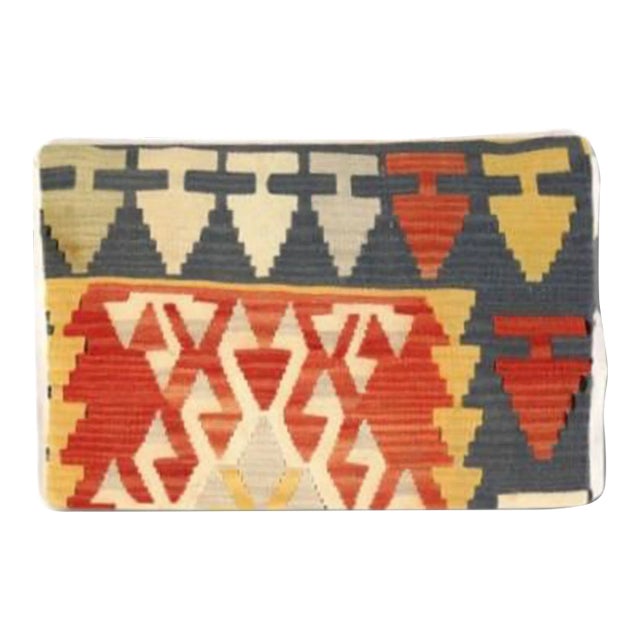 Vintage Hand Woven K56 Pillow 16" X 24" For Sale