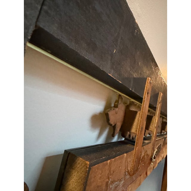 Vintage 1950s Parisian Apartment Large Monumental Ornate Wall Mirror For Sale - Image 9 of 9