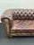 1950s Vintage Mid-Century Aged Brown Tufted Leather Chesterfield Sofa With Great Patina! For Sale In Los Angeles - Image 6 of 11