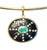 Modern Sol Pendant, Black Onyx With Emerald, Diamonds & 14k Gold For Sale - Image 3 of 11