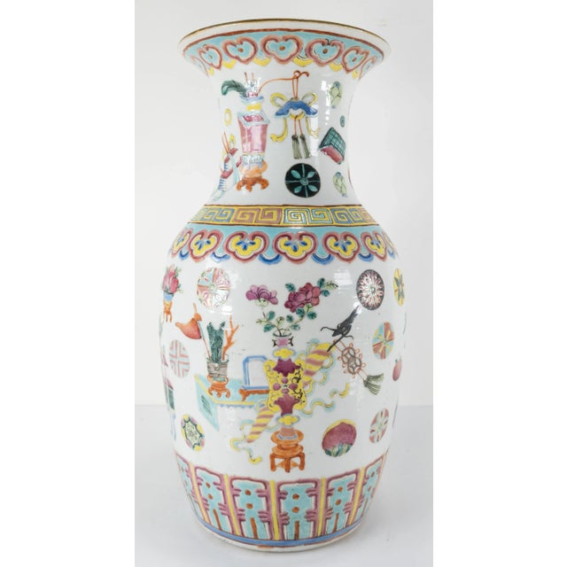 Chinese Famille Rose Republic Enameled Vase For Sale - Image 12 of 12
