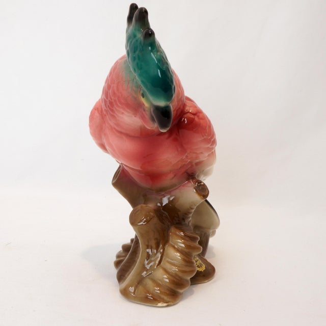 Figurative Mid Century 8” Royal Copley Cockatoo For Sale - Image 3 of 8