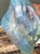 Aqua Vintage Italian Art Glass Vase For Sale - Image 8 of 12