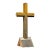 Large Vintage Painted Tin Cross For Sale