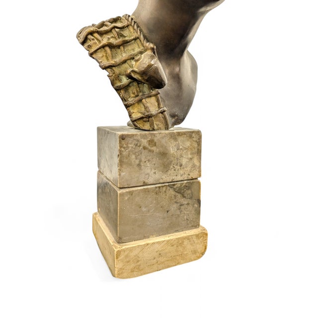 Bronze Scugnizzo Bust Sculpture by A. d'Orsi, Naples, 19th Century For Sale - Image 6 of 10