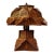 Mid Century Tramp Art Wood Table Lamp For Sale
