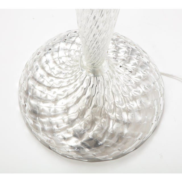 Transparent Archimede Seguso Murano Glass floor Lamp - A Pair For Sale - Image 8 of 11
