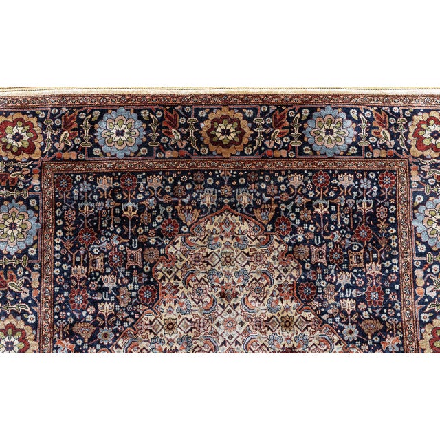 Late 20th Century Doris Leslie Blau Small Vintage Egyptian Handmade Silk Rug For Sale - Image 5 of 9