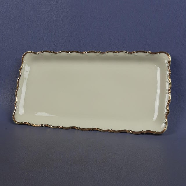 Table Set in White and Gold Porcelain from Seltmann Weiden Bavaria Theresia, 1960s, Set of 6 For Sale - Image 4 of 18