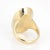 Vintage Large 14k Yellow Gold Blue Agate Family Crest Signet Oval Ring Size 6 For Sale In Los Angeles - Image 6 of 7