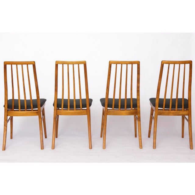 Vintage German Dining Chairs in Beech, 1960s, Set of 4 For Sale - Image 4 of 10
