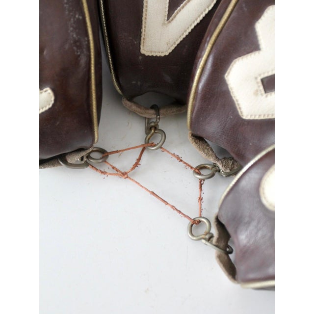 Brown Vintage 1950s Golf Club Head Covers Set of 4 Brown and Cream For Sale - Image 8 of 12