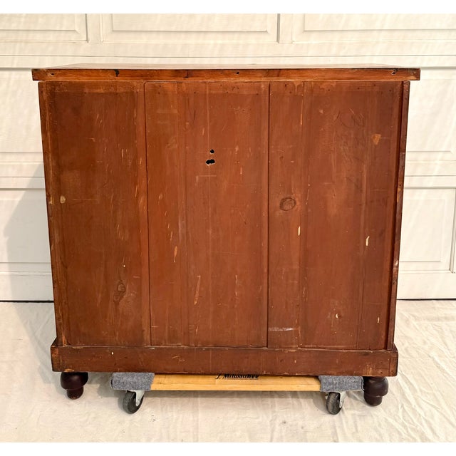 Antique Victorian Walnut Chiffonier Cabinet With Carved Lion Crest, c.1890 For Sale - Image 18 of 18