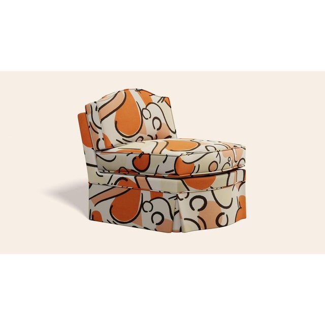 Contemporary Tangerine Felix Slipper Chair by Ceraudo For Sale - Image 3 of 7