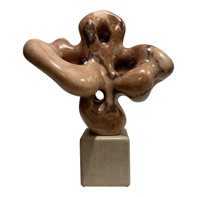 Late 20th Century Abstract Marble Sculpture By Jeff Burtch For Sale
