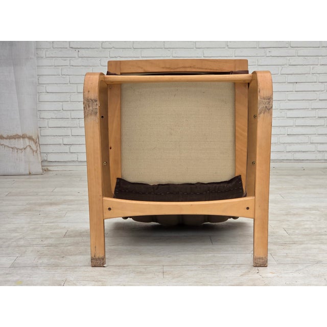 Swedish Leather and Bentwood Lounge Chair by Åke Fribytter, 1970s For Sale - Image 17 of 18