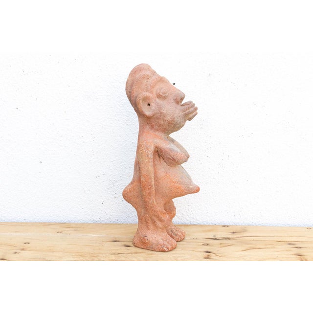 Ceramic Antique Terracotta Nok Female Fertility Figure For Sale - Image 7 of 8