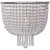 Jacqueline Medium Sconce in Burnished Silver Leaf with Clear Glass Designer: AERIN Height: 10.25" Extension: 5.75"...