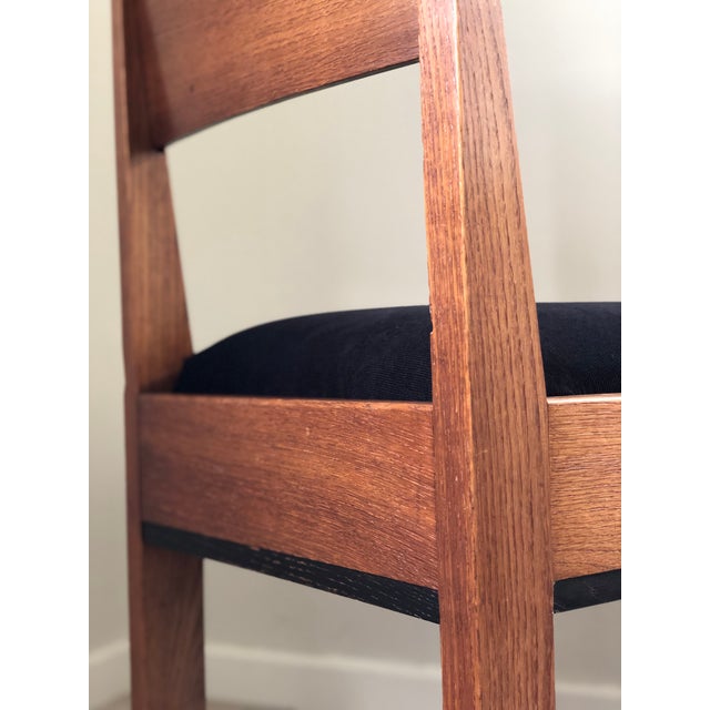 Brown Art Deco Oak Dining Chair by j.a. Muntendam for l.o.v. Oosterbeek, 1920s For Sale - Image 8 of 12