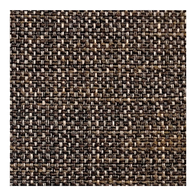 Colefax & Fowler "Stratford" Brown Linen Blend Basketweave Chenille- 5 Yards For Sale