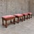 2000 - 2009 Vintage Stools in Velvet, 1950s, Set of 4 For Sale - Image 5 of 5