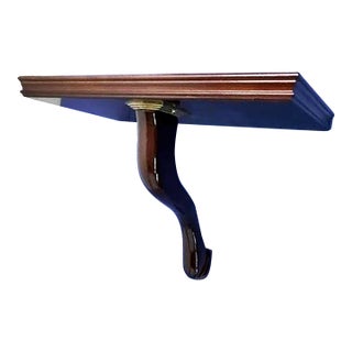 1980s Bombay Mahogany Queen Anne Shelf For Sale