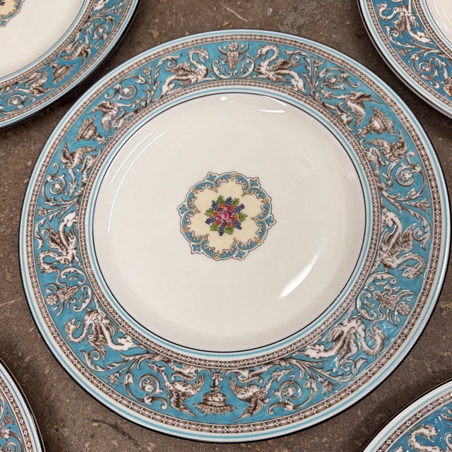 Late 20th Century Wedgwood Florentine Bone China Dishes - Set of 12 For Sale - Image 12 of 12