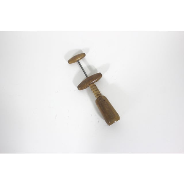 Vintage French Wood Corkscrew, Wine Opener, Bar Tool, Screw Pull, Wine Key, Bar Cart Styling, Gift for Him Her Wine Lover, Tire Bouchon For Sale - Image 4 of 9