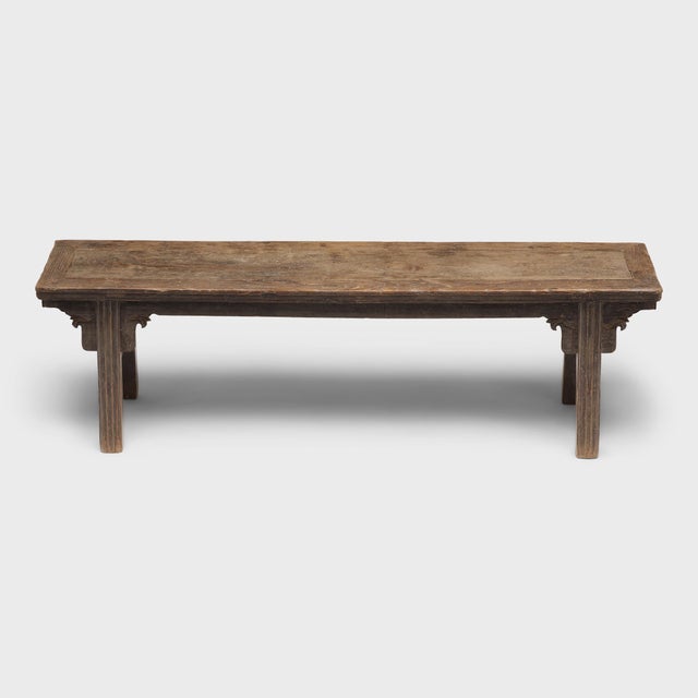 Chinese Chinese Orchid Flower Splayed Leg Bench, C. 1800 For Sale - Image 3 of 5