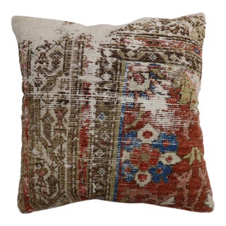 Worn Antique Rug Pillow For Sale