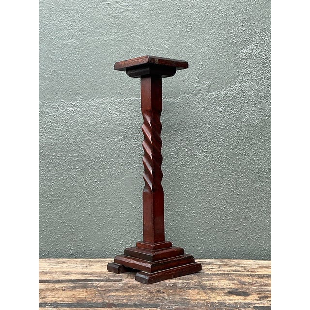 Vintage Barley Twist Candlestick For Sale - Image 9 of 12