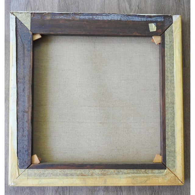 Mid 20th Century Serious Blue Eyed Young Man Portrait Painting For Sale - Image 4 of 4