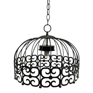 Vintage Umanoff Mid Century Modern Cage Design Pendant Light For Sale