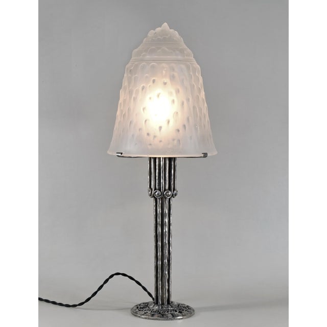 Art Deco Large French Art Deco Table Lamp by Muller Freres 1920s France For Sale - Image 3 of 13
