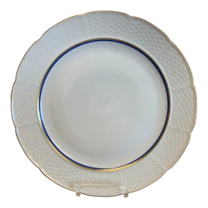 Fine Bohemian White Porcelain Cake Plate