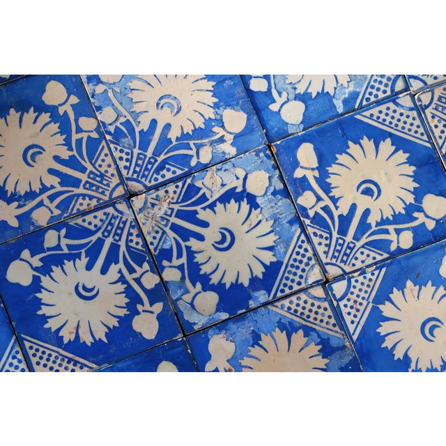 Circa: 19th Century. Country: Portugal. Material: Earthenware, Tin-glazed pottery. Item condition: Two tiles restored....