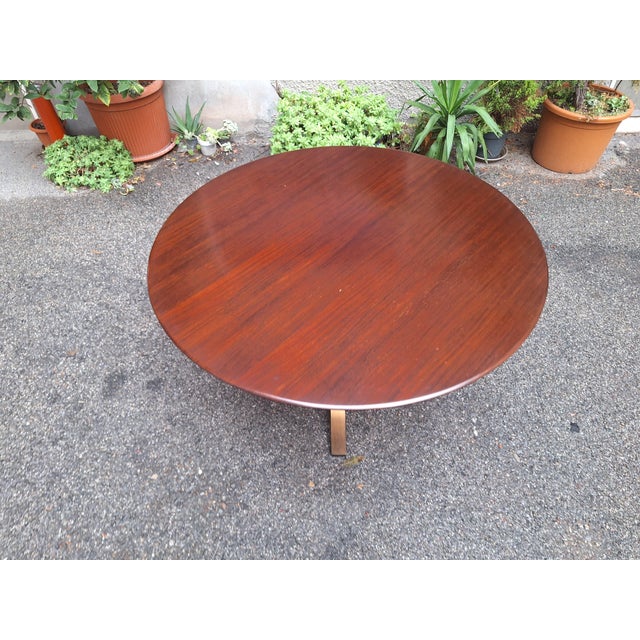 Model T69 Dining Table in Brass-Plated Iron by Eugenio Gerli and Osvaldo Borsani for Tecno, 1970s, in Very Good...