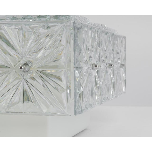1960s Large Faceted Crystal Flush Mount, Germany, 1960s For Sale - Image 5 of 15