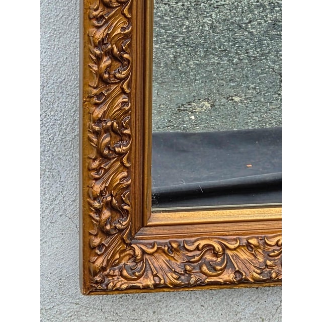 Italian 1940 Gilded Hollywood Wall Mirror. For Sale - Image 3 of 15