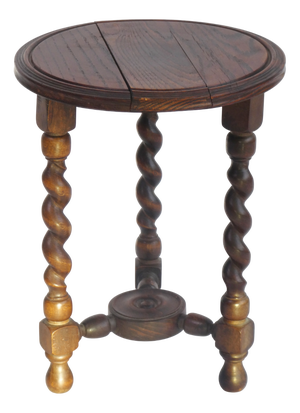 Small Vintage Plant Stand with Turned Legs, 1920s