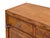 Chinese Moon Face Narrow Wood Grain Brown Drawers Side Table Cabinet For Sale - Image 9 of 16
