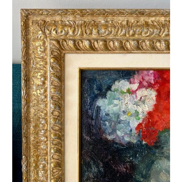 Early 20th Century Victor Simonin, Belgian Post Impressionist Oil Painting of Flowers Victor Simonin Fauvist Master For Sale - Image 5 of 13