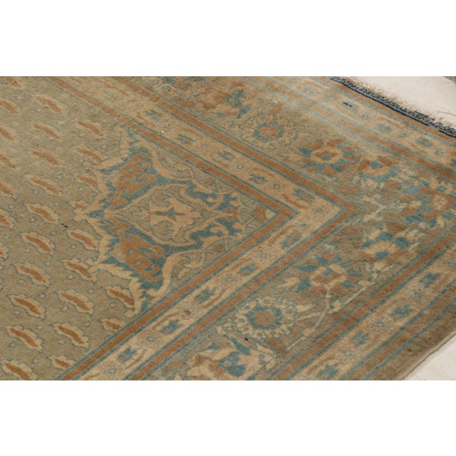 Antique Sivas Traditional Bronze and Blue Wool Rug For Sale In New York - Image 6 of 8