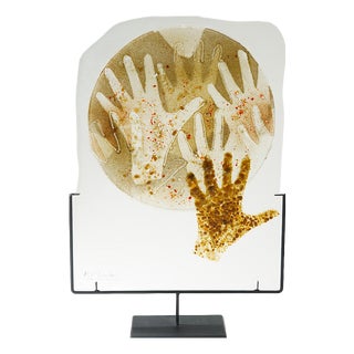 Glass Fusion Work by Renata Minuto for Studio Casarini Savona, 1990s For Sale