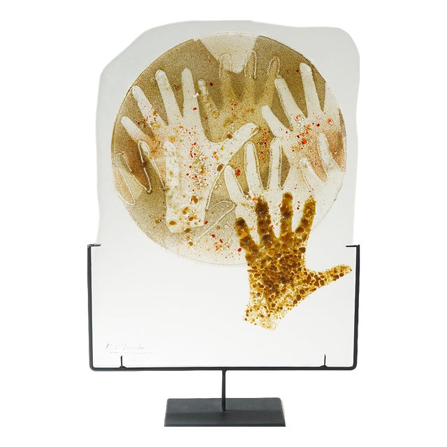 Glass Fusion Work by Renata Minuto for Studio Casarini Savona, 1990s For Sale