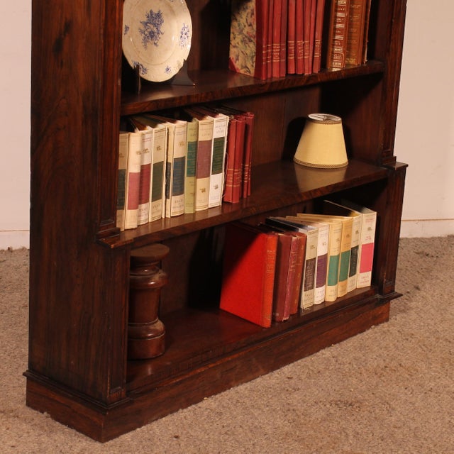Wood Open Bookcase in Rosewood For Sale - Image 7 of 12