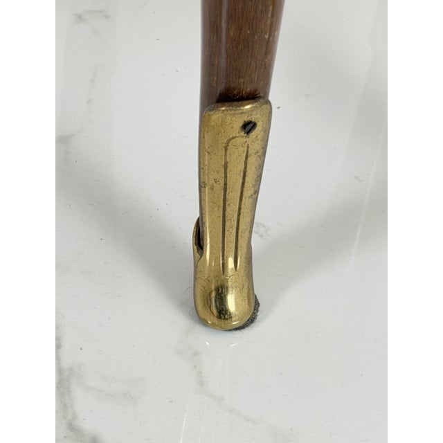 Vintage Italian Bedside Tables with Pink Glass Top and Brass Feet, 1950s, Set of 2 For Sale - Image 6 of 18