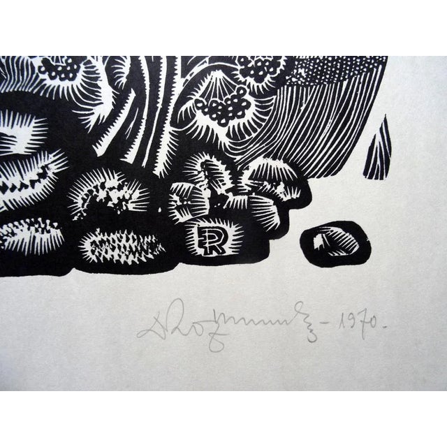 Modern Dainis Rozkalns, Force, 1970, Linocut For Sale - Image 3 of 8